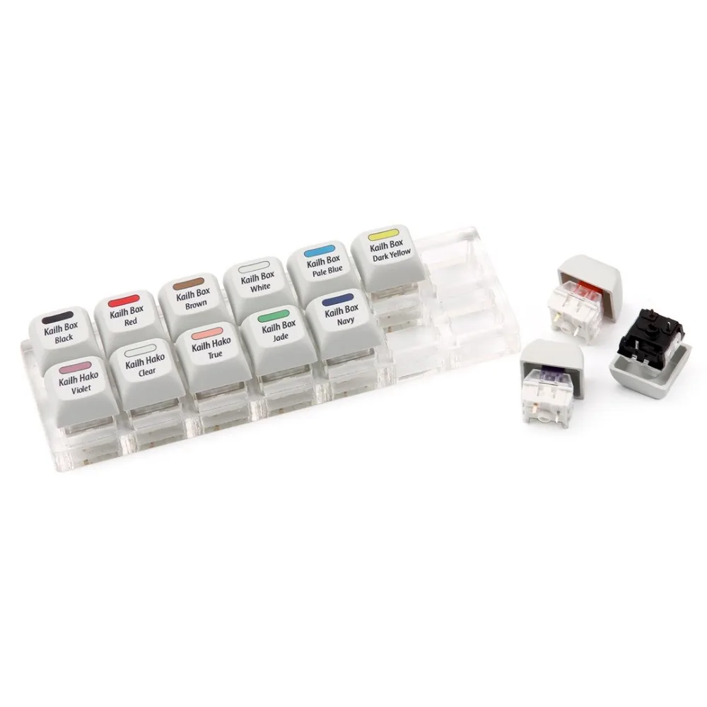 Kailh Box 14 переключатель тестер с XDA Dye sub keycaps conatins черный красный коричневый белый
