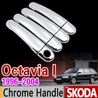 Набор хромированных накладок на ручки для Skoda Octavia I 1996-2004, Набор накладок для обшивки A4 1U, 1996, 1998, 2000, 2002, автомобильные аксессуары, наклейки, Стайлинг автомобиля