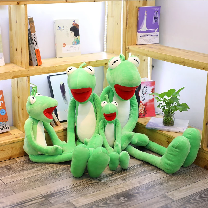 

Cute green long-legged Frog Plush Toy children comfort dolls sleeping pillow children's birthday gift