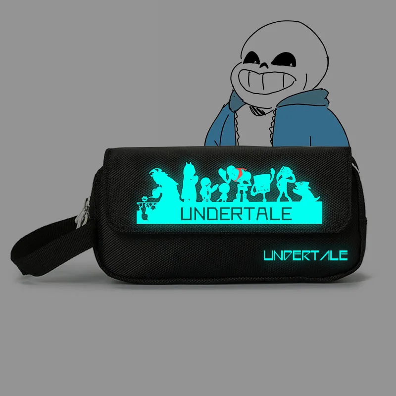 2 Игра Undertale Frisk Sans Скелет принт канцелярские принадлежности Sotrage сумка ручка чехол большой холщовый чехол для карандашей школьные сумки органайзер для путешествий - Цвет: 2