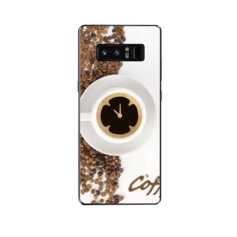 BAUQEE Coffee Soft PC+TPU Clear Phone For Samsung Note 8 Case Fundas Coque Cover iPhone 7 7Plus 6 6S SAMSUNG GALAXY |