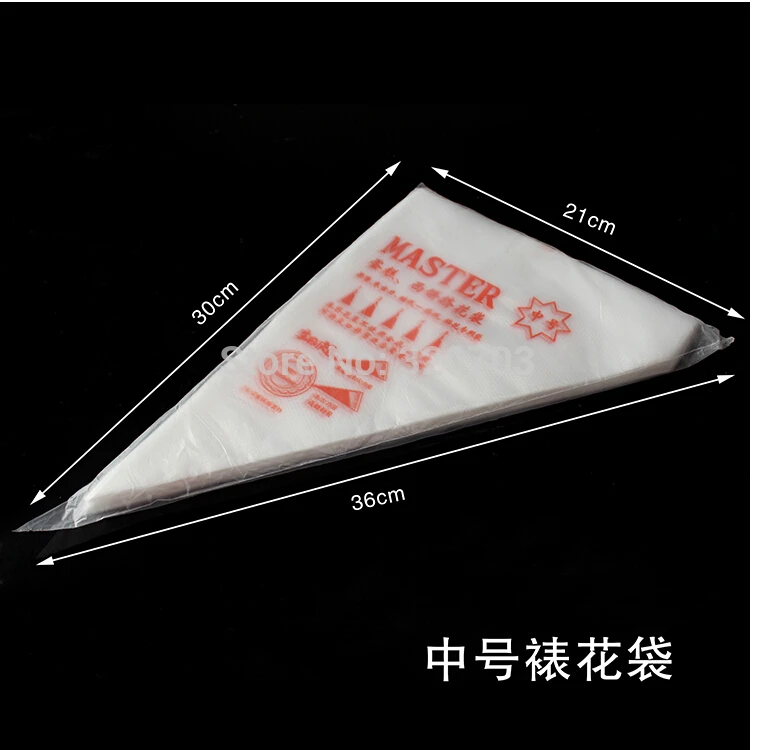 100 шт./лот пищевой пластик одноразовый кондитерский мешок насадка для глазировки