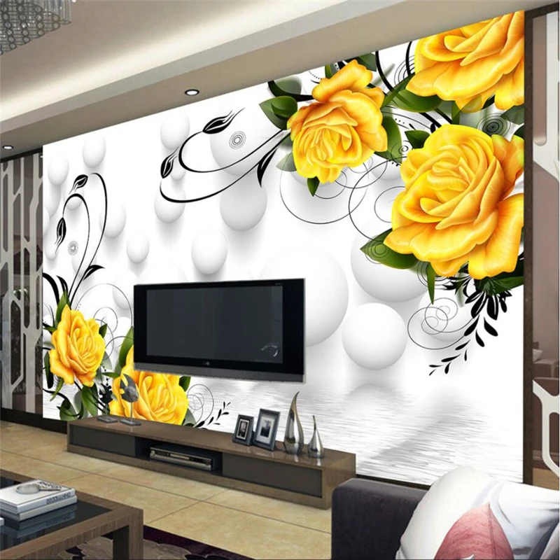 Обои на заказ 3D стерео фотообои с изображением розы мечты Настенные обои для