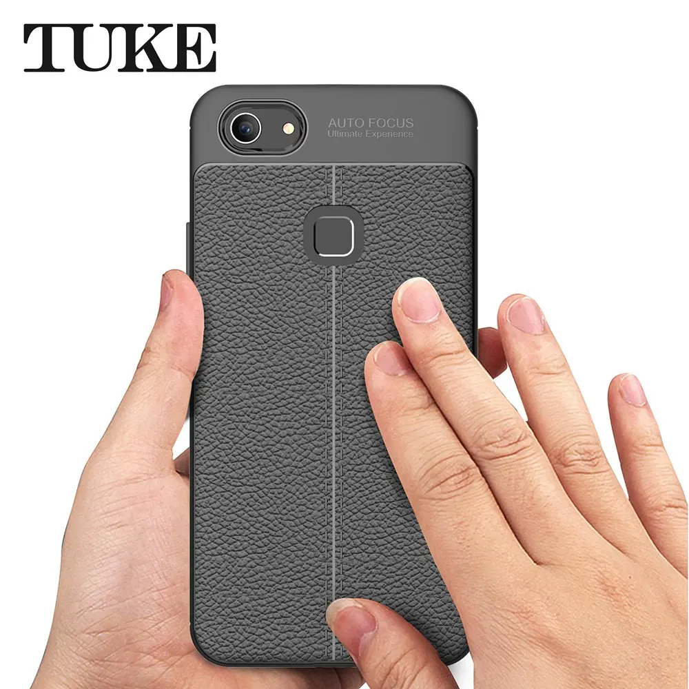 Case For Vivo Y83 Domestic Version (No Fingerprint) Soft Litchi TPU Rugged Anti-brust Protective Cover |