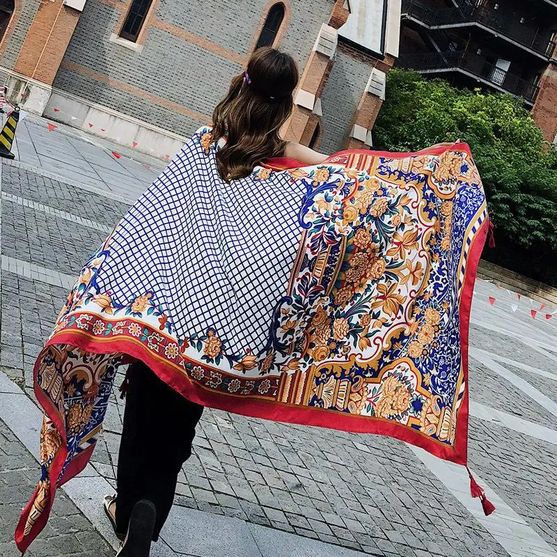 Новинка 2018 саронг шарф парео пляжные накидки женское Большое пляжное