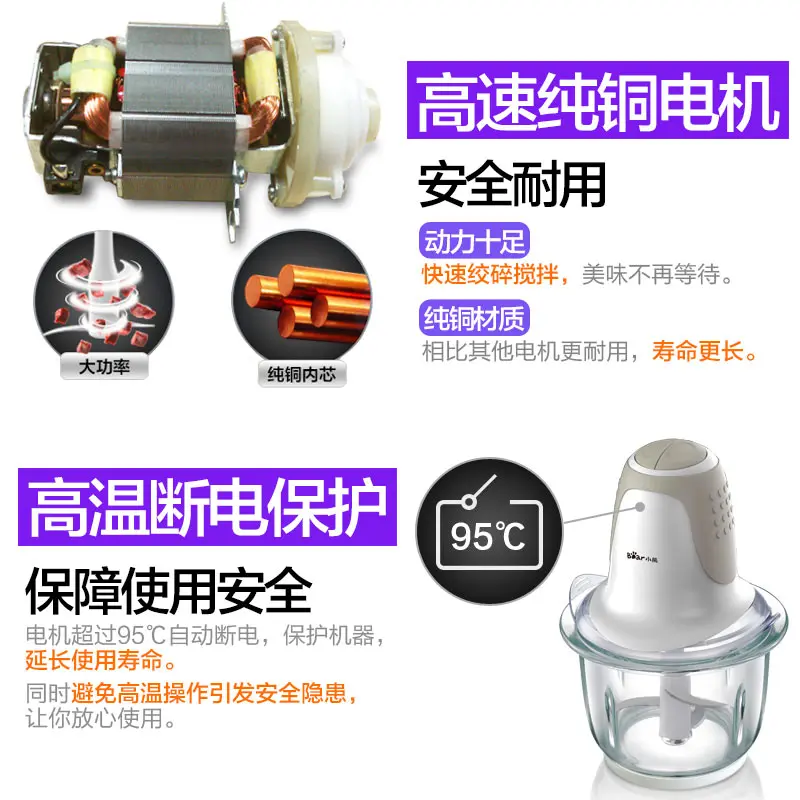 Household electric Meat Grinder multifunctional food shredding machine | Бытовая техника