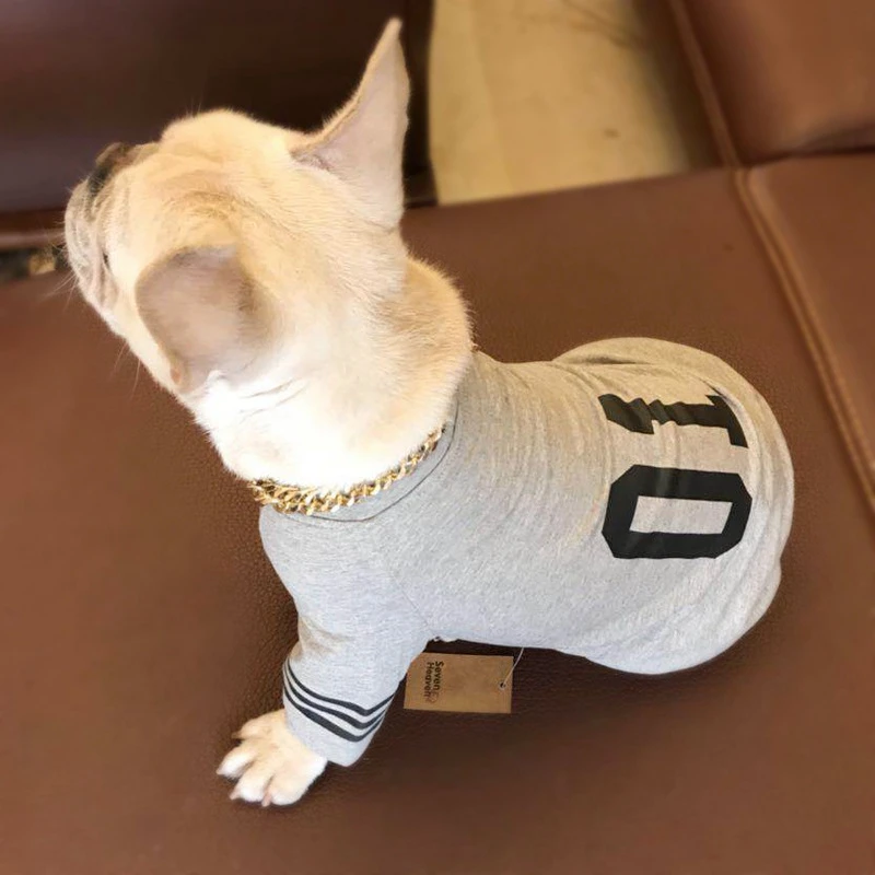 Летнее пальто хлопок поддельный номер рубашка жилет одежда для собак модная