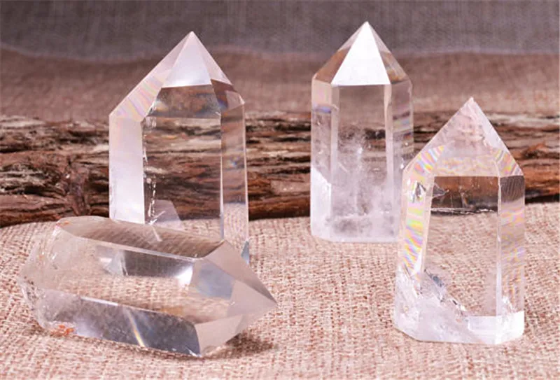 1 шт. love stone 100% натуральный прозрачный кварцевый кристалл драгоценный камень reiki