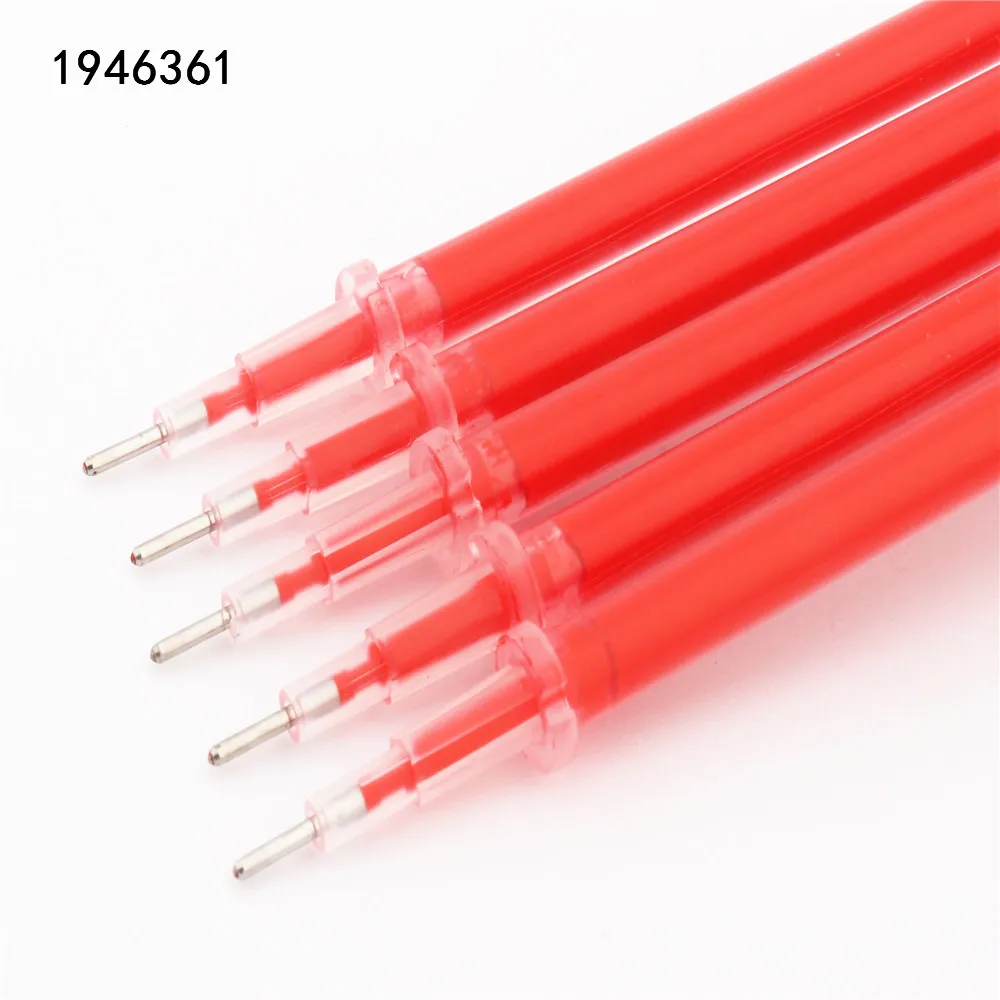B- 5pcs red Высокое качество Черный Синий Красный чернильный стержень сменный гелевый карандаш Пуля для тонкого наконечника чернильный картридж школьные студенческие офисные канцелярские принадлежности подарок для любви - Цвет: B- 5pcs red
