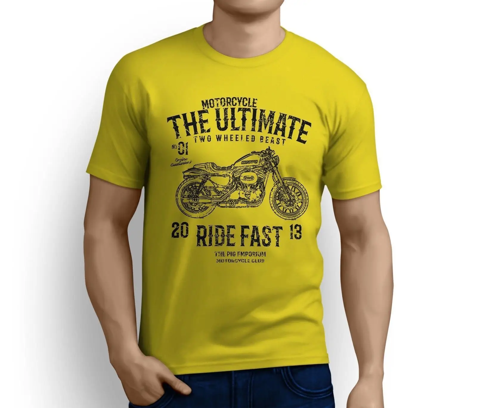 2019 Newest Men'S Funny Summer Men Clothing American Motorbike Roadster Inspired Motorcyclecustom Tee Shirts | Мужская одежда