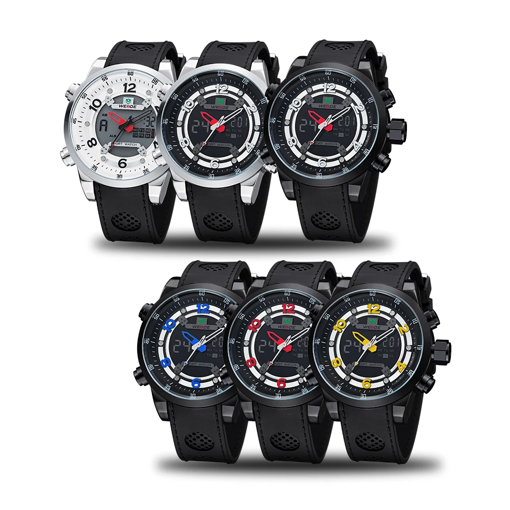 Weide кварцевые спортивные наручные часы повседневное оригинальные Водостойкий