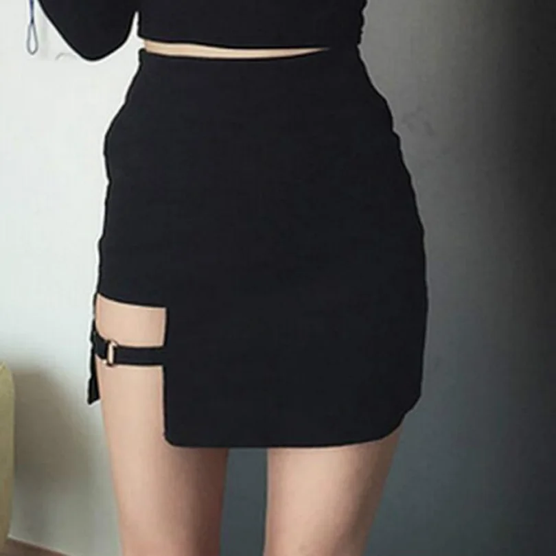 Юбка-карандаш Женская в готическом стиле ажурная модная пикантная мини-юбка