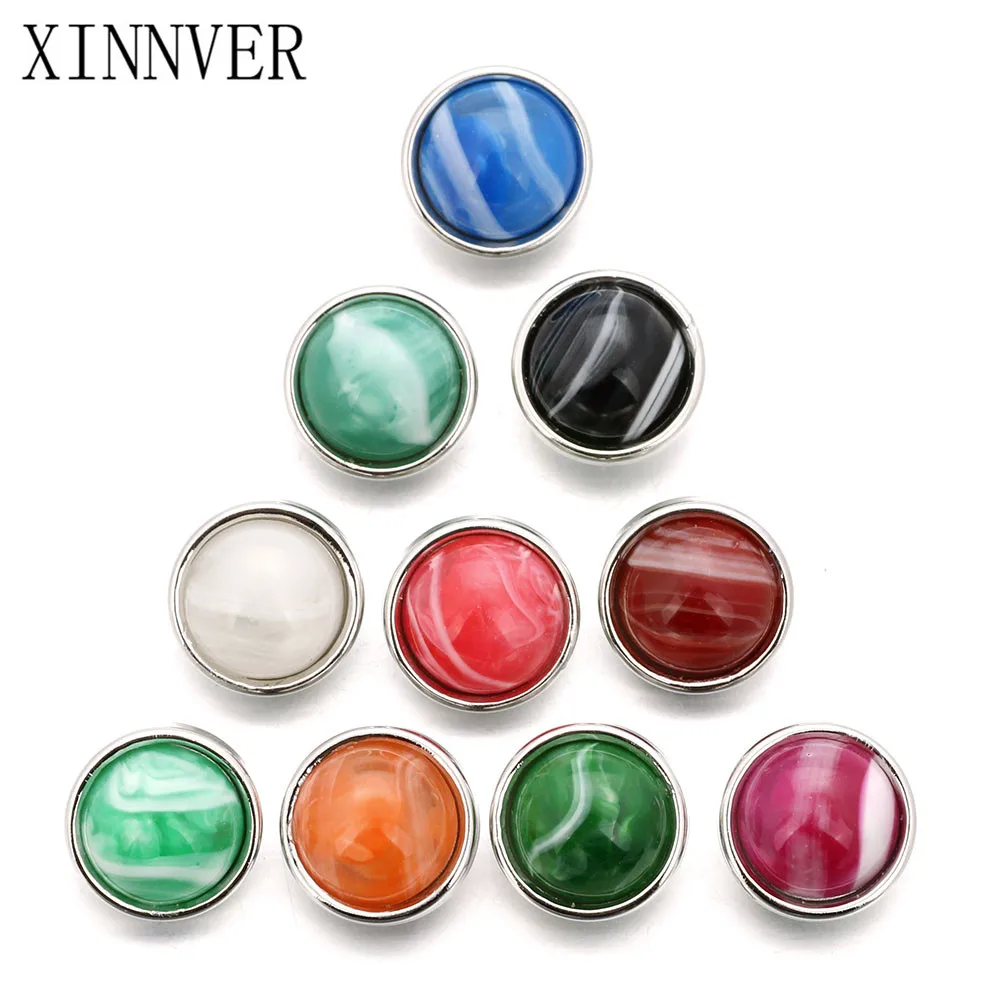Серьги клипсы с металлическими камнями разные цвета и узор 12 мм 10 шт./лот|12mm snap button