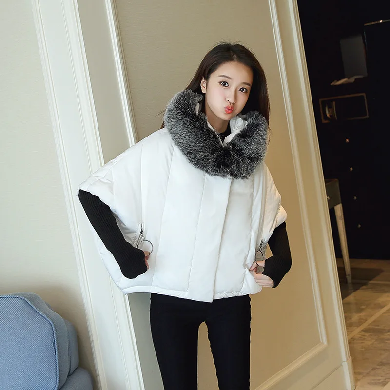 

New Women Parkas Mujer 2019 Winter Jacket Coat Fashion Autumn Short Warm Loose Bat Sleeved Padded Down Parkas Female Tops Coat