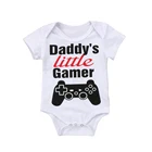 Комбинезон детский с надписью Daddy Gamer, 2018 хлопок, комбинезон для младенцев мальчиков девочек, для новорожденных, От 0 до 2 лет