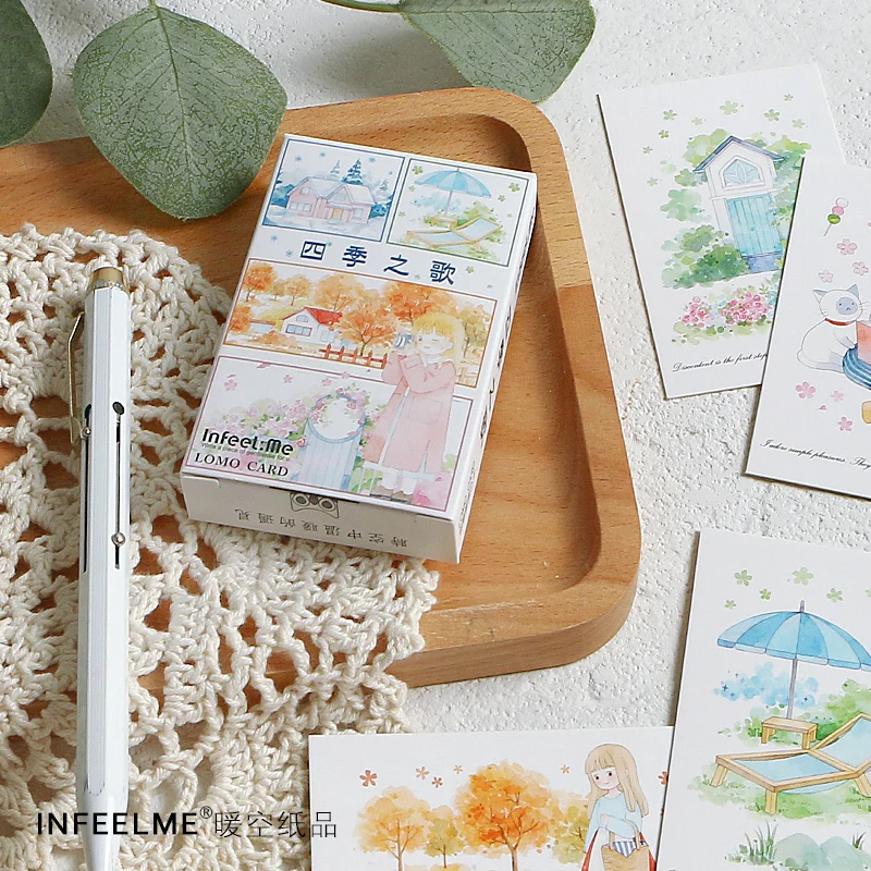 28 листов/комплект мини-открытка ЛОМО из мультфильма Песня четырёх сезонов |