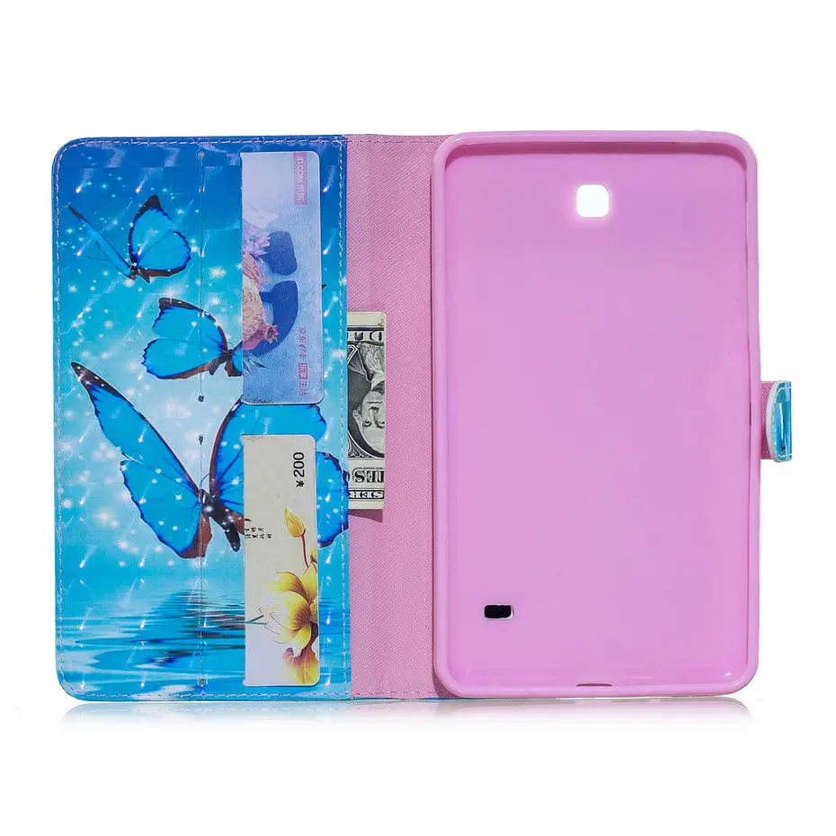 3D Painting PU Leather Case For Samsung Galaxy Tab 4 Tab4 7.0 SM-T230 T230 T231 T235 Smart Cover fundas Flip Stand Shell | Компьютеры и