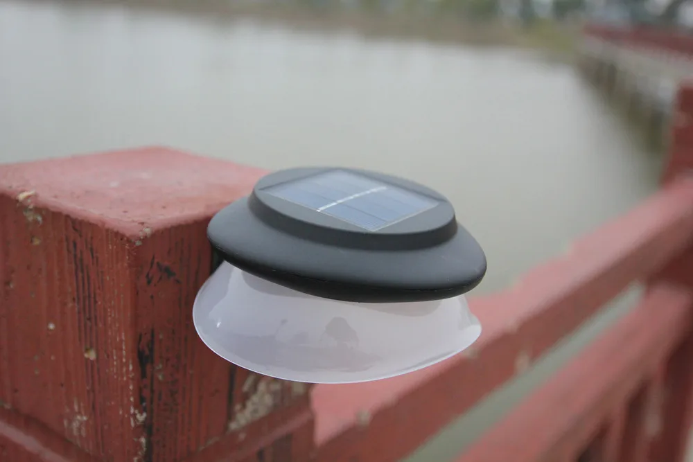 New High Qualtiy Solar Power Powered Outdoor Garden Light Gutter Fence LED Wall Bulb Lamp Drop Shipping | Лампы и освещение