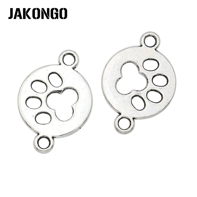 JAKONGO 10 шт. посеребренные соединители для ножек собаки в античном стиле фурнитура