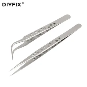 Набор пинцетов DIYFIX из нержавеющей стали, 2 шт.