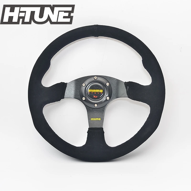 H TUNE 350 мм OMOM Универсальный замшевый кожаный автомобиль Автогонки руль|leather racing