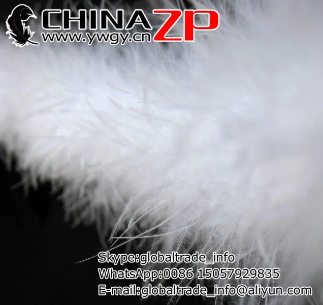 CHINAZP завод экспорт 20 ярдов 10 г наивысшего качества отбеленная белая индейка перья