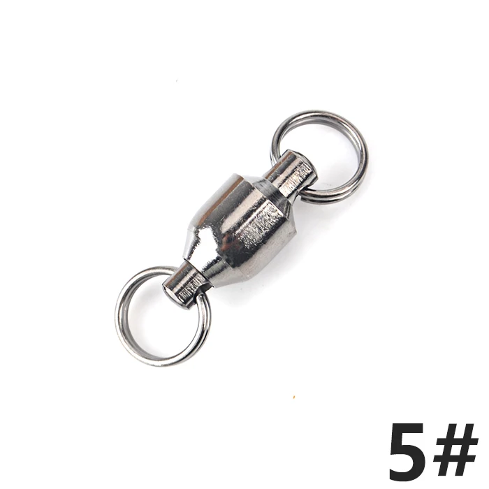 FISH KING бренд 1 упаковка 1#-9# шарикоподшипник рыболовный поворотный с разъемным кольцом рыболовный крючок Приманка Разъем Терминал Pesca рыболовные снасти - Цвет: 5PCS Per Pack Size5