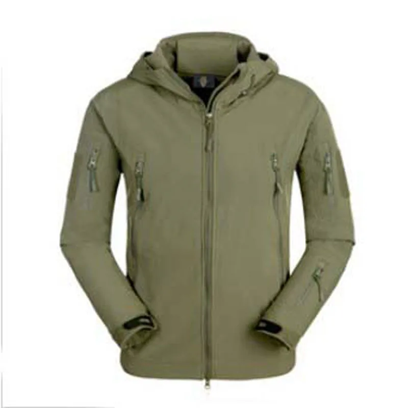

Top Quality Man Military Softshell Tactical Jackets Outdoor Waterproof Camouflage Camping Clothing Thermal Fleece Training Coat
