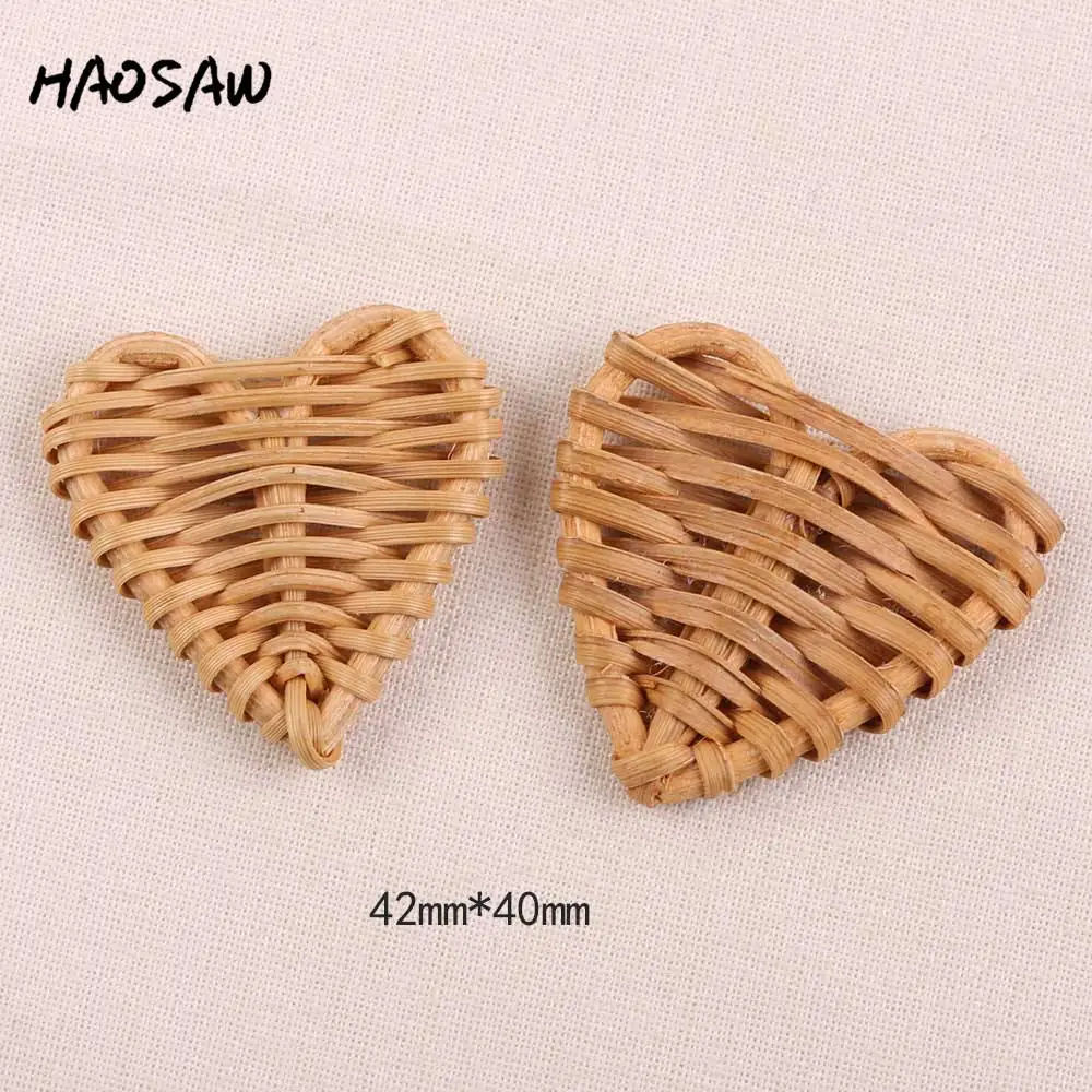heart HAOSAW выберите 6 шт./лот ювелирные изделия ручной работы из натурального ротанга/форма для изготовления аксессуаров DIY/ювелирных изделий/компонентов/ручной работы - Цвет: heart