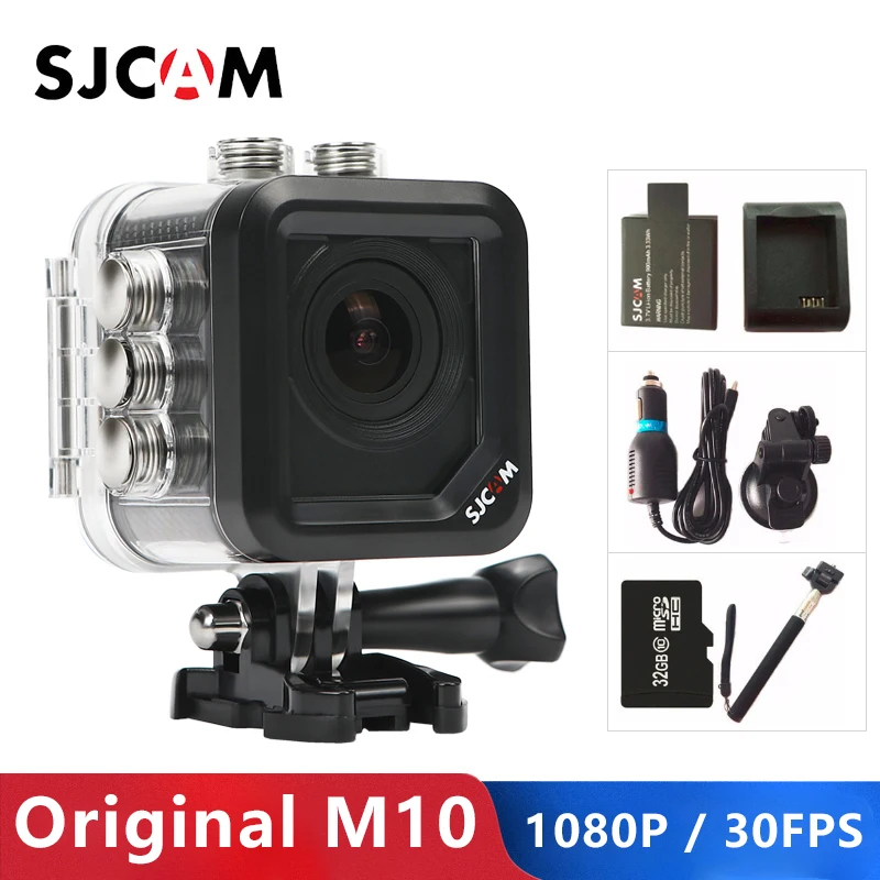Оригинальная Спортивная Экшн-камера SJCAM M10 Full HD 1080P для дайвинга 30M Водонепроницаемая камера DVR видеокамера M10 Спортивная DV камера