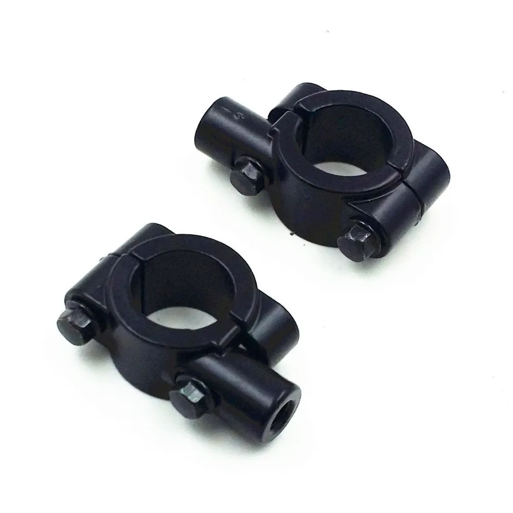 Pair 7/8&quot 22mm 1'' 25mm Handlebar Mirrors Adaptor Clamp On Mount Bracket Motorcycle For Honda Yamaha Suzuki Kawasaki ATV|Боковые