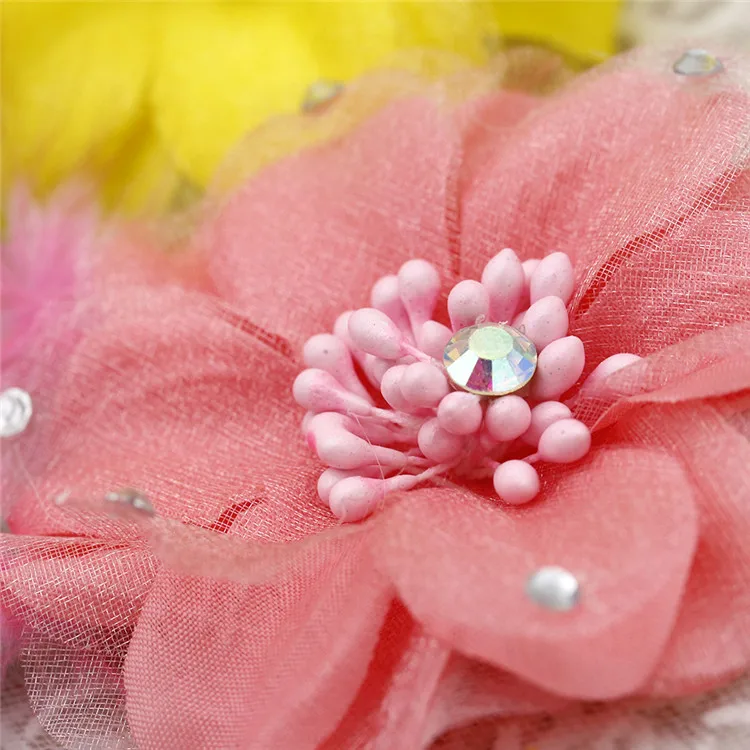 Горячая распродажа! 1 шт. искусственная шелковая Цветочная головка с перьями для