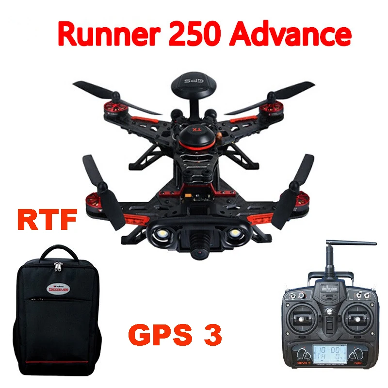 Walkera Runner 250 Advance 250(R) GPS System RC Quadcopter with DEVO 7 /OSD/1080P Camera/Backpack RTF | Электроника