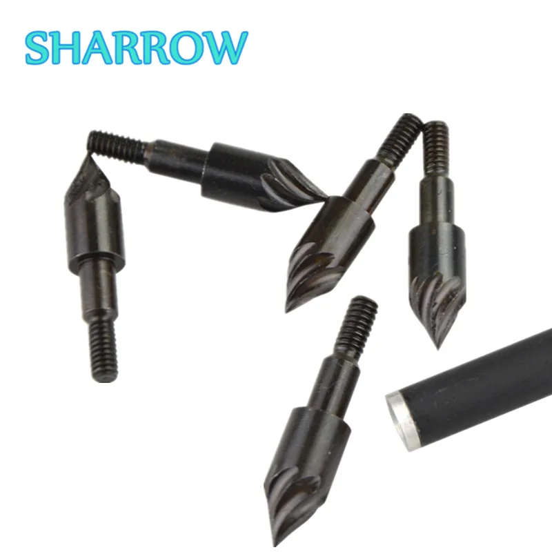 24 шт. стрелы для стрельбы из лука полевые точки винтовые наконечники наконечник