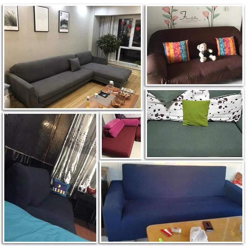 

Fleece Three Seater Sofa for Chair Knitting Slipcover Elastic Tight Sofa Covers for Armchairs Universal Seat Couch Cover 45