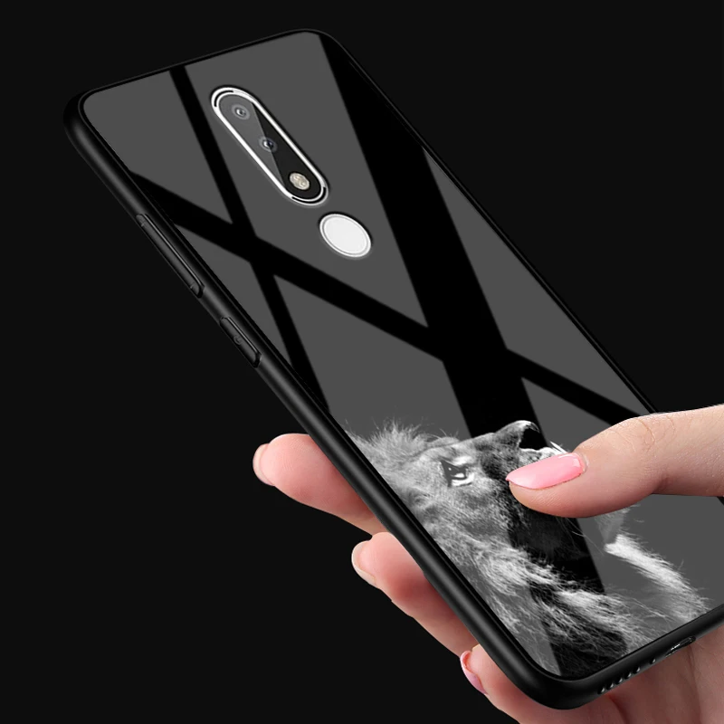Для Nokia 5,1 Plus чехол X5 PC пластиковый чехол из закаленного стекла для телефона черный ТПУ бампер чехол для Nokia 5,1 Plus чехол для Nokia X5 X 5