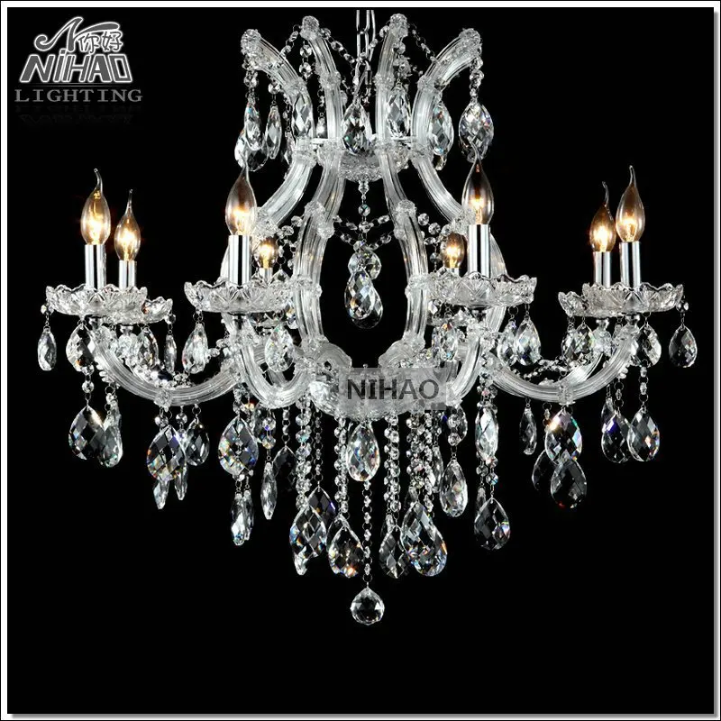 Hot selling Maria Theresa Clear White Crystal Chandelier Lamp Luster Cristal Pendelleuchte Light Fixture top quality 8 Lights | Лампы и
