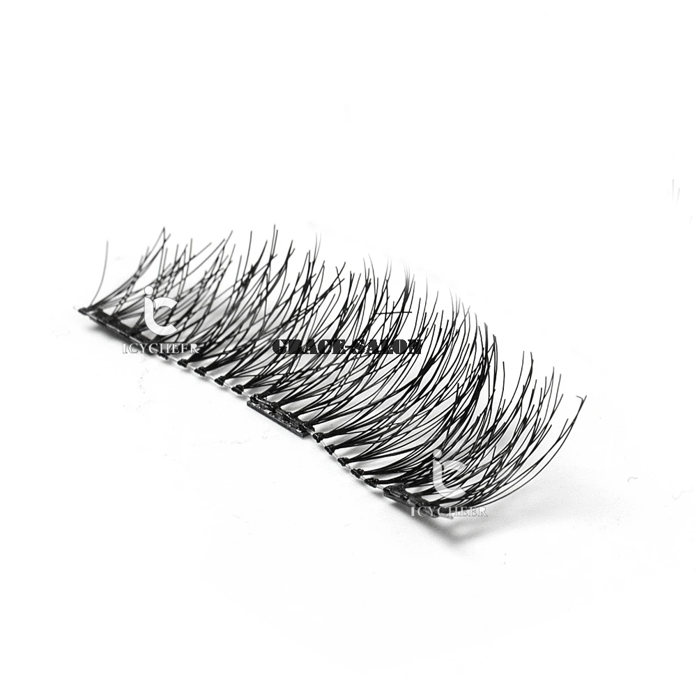 ICYCHEER 4pc/1set Triple Magnetic False Eyelashes 3D Reusable Natural Full Magnet Fake Eye Lash Long Thick Lashes Extension | Красота и