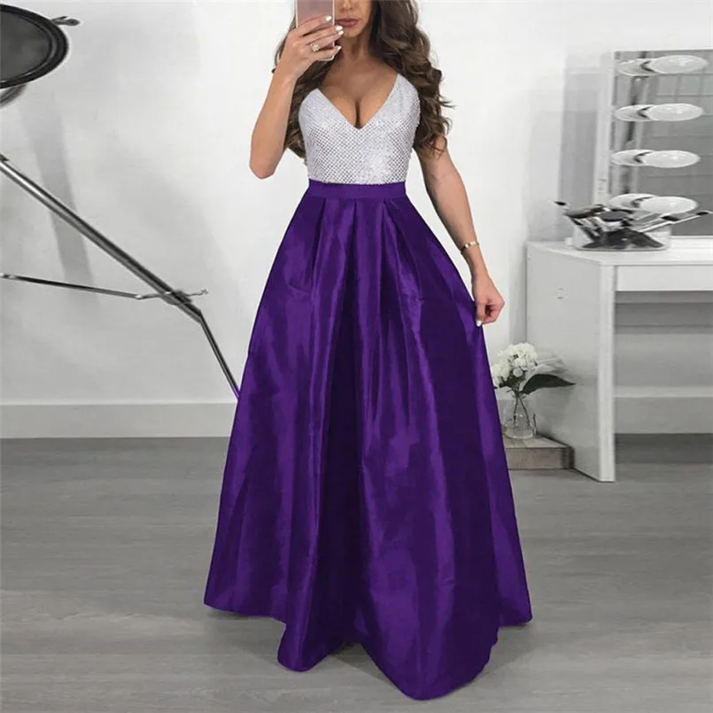 2018 вечерние длинные платья с глубоким v образным вырезом для женщин подружки