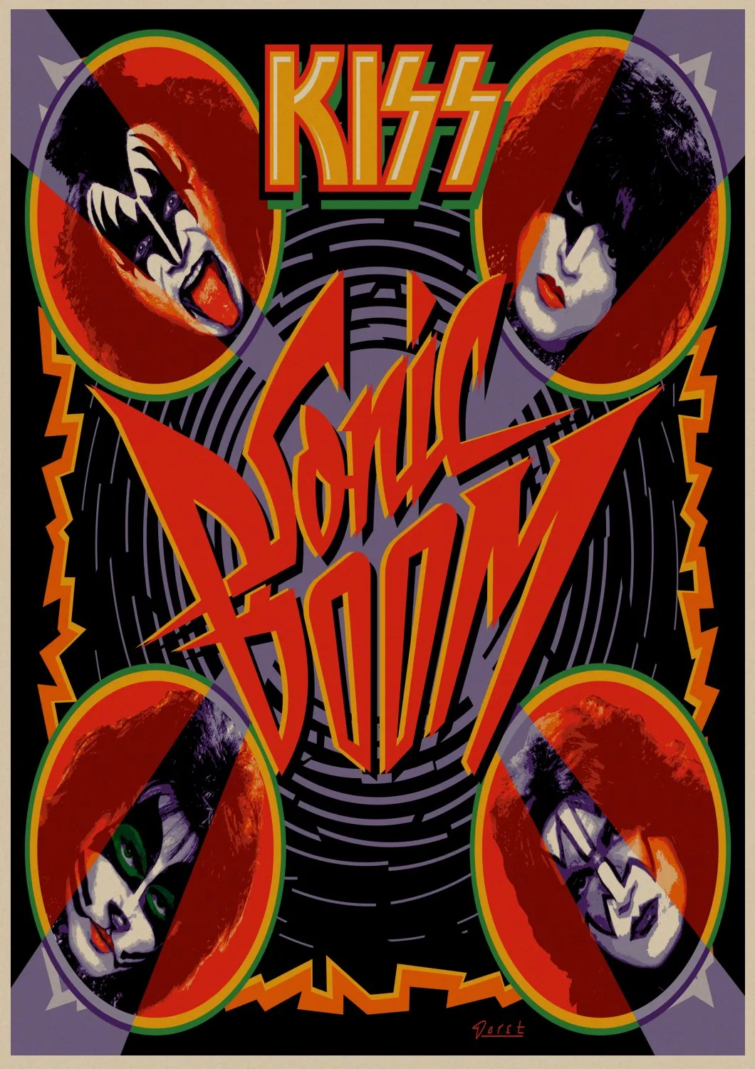 Винтажный постер Kiss band Kraft Ретро Европейская и американская музыкальная команда