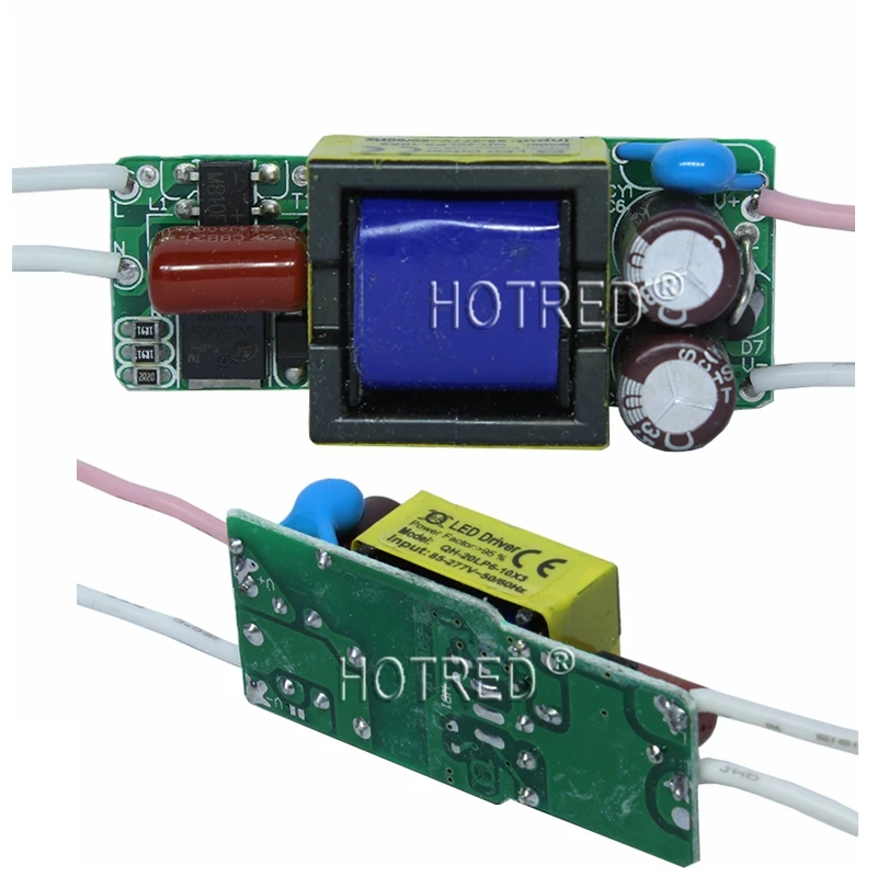 

5pcs 6-10x3w Constant Current Led Driver, 85-277V 600ma 6x3w 8x3w 9x3w 10x3w 20W Power Supply For LED Lamp light Transformer