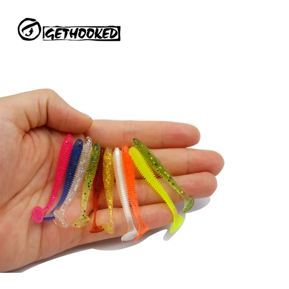 Мягкие приманки рыболовная приманка с хвостом 5 см 0 6 г 45 шт. для ловли окуня скалы