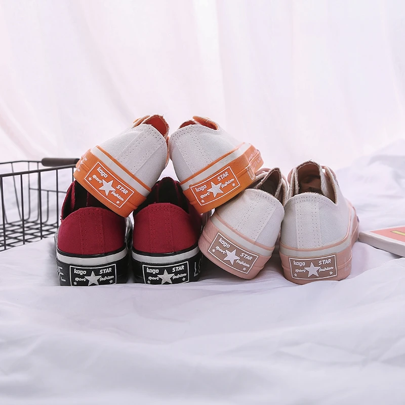 Новое поступление Женская парусиновая обувь с подошвой в форме сердца Модные