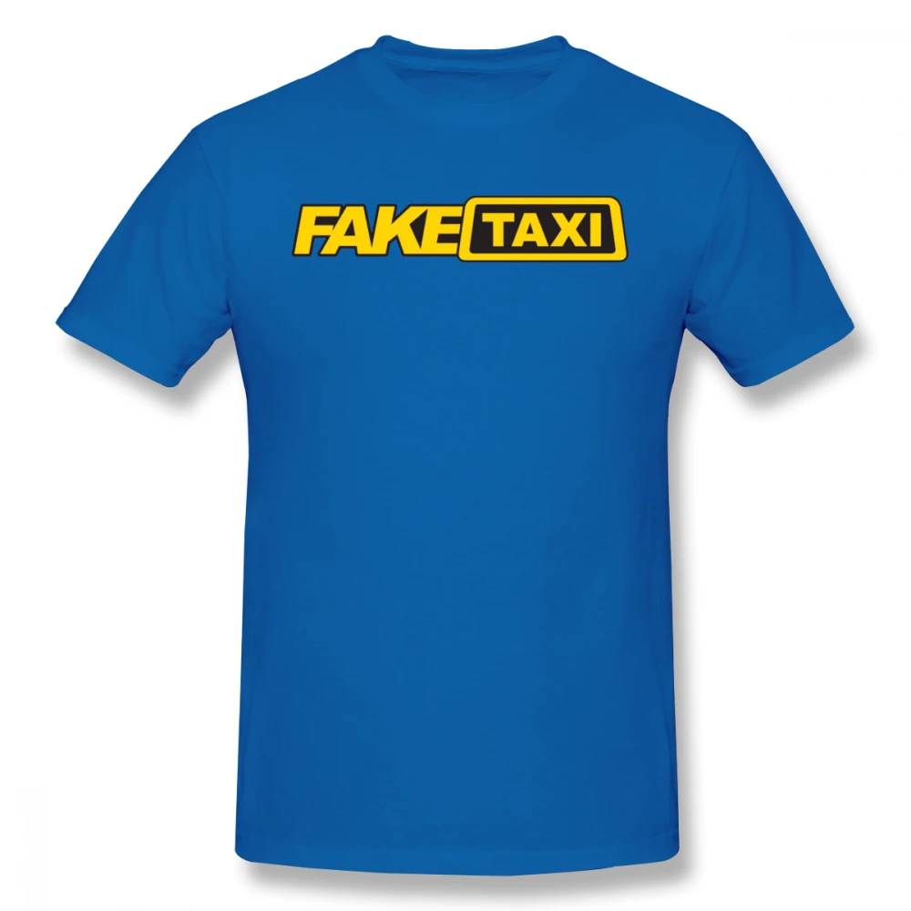 Fake Taxi, Мужская футболка с буквенным принтом, летняя забавная футболка, Мужская футболка с коротким рукавом, больше размера d, Большие футболки размера плюс - Цвет: Blue