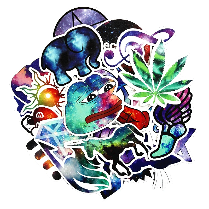 Водостойкая наклейка 28 шт./лот Galaxy для автомобиля ноутбука багажника скейтборда