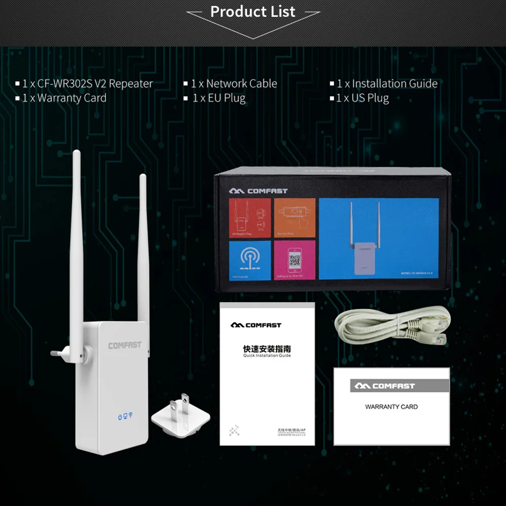 wifi усилитель маршрутизатор 300 м беспроводной wifi повторитель сетевой маршрутизатор 2*5 DBI внешняя антенна wifi Сильный усилитель сигнала Обновление