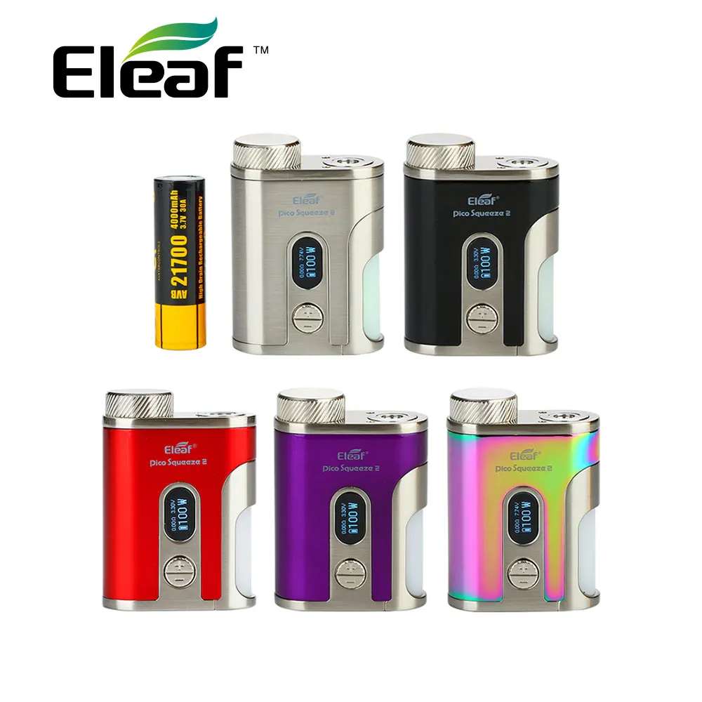 Eleaf IStick Pico Squeeze 2 TC боттомфидер-мод с 4000 мА/ч Батарея Max 100 W Выход &amp 8 мл Ёмкость блок