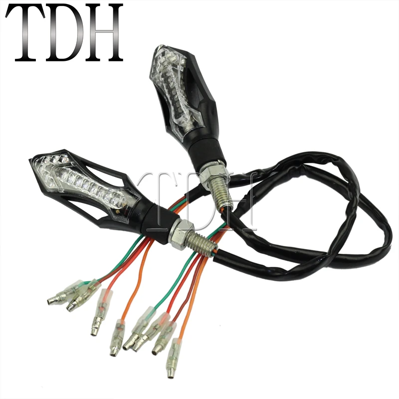 1 пара универсальные Светодиодные поворотники для мотоцикла 8/10 мм| |