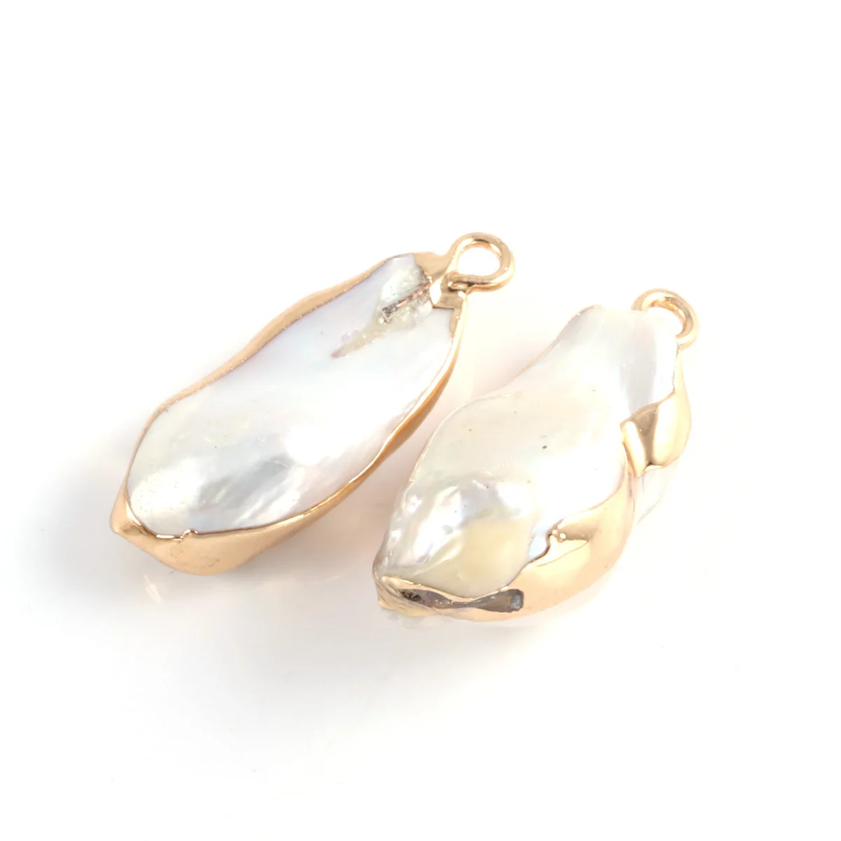 

2 pieces Natural Freshwater Pearl Charms Pendants Water Drop Shape for DIY Jewelry Making Bracelet and Earrings
