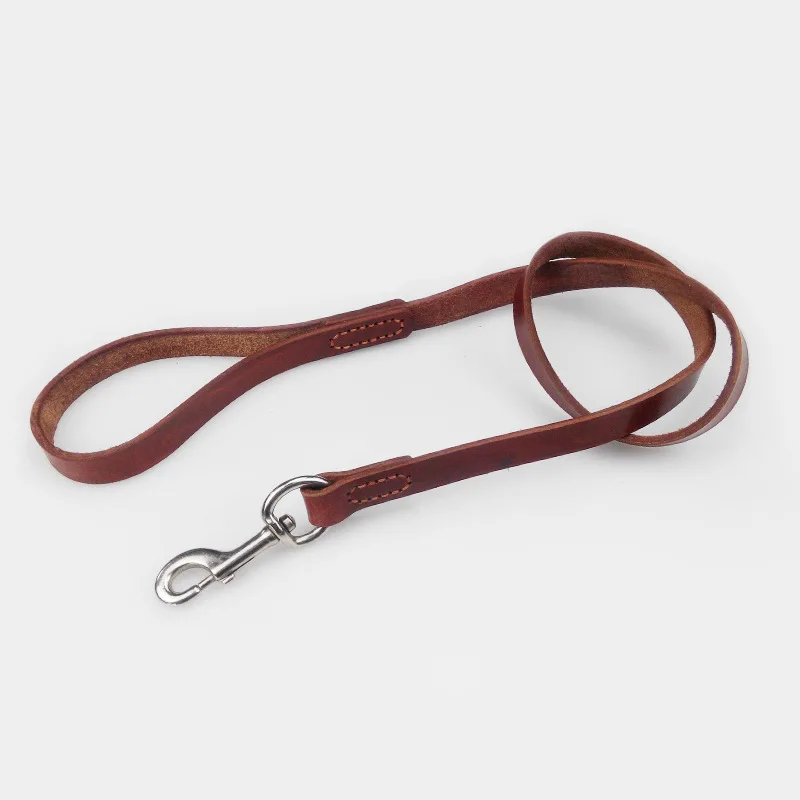 КОЖАНЫЙ Мягкий Твердый Прочный Основные Поводки Для Собак С Пружинным